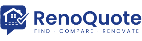 The main logo for RenoQuote renovation quote platform Malaysia